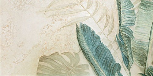 Obraz gresowy element 3 Alabaster Shine leaves A 119,8x59,8 Gat.1