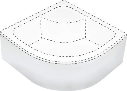 Deante Osłona brodzika półokrągła 90x90 cm KTD_041O