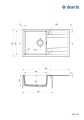 Deante Zlewozmywak granitowy 1-komorowy z ociekaczem ZQE_N113