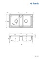 Deante Zlewozmywak granitowy 2-komorowy ZQZ_G203