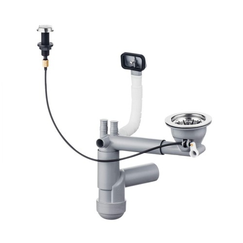 Deante Syfon do zlewozmywaka stalowego 1-komorowego - Space-Saver ZXY_9913