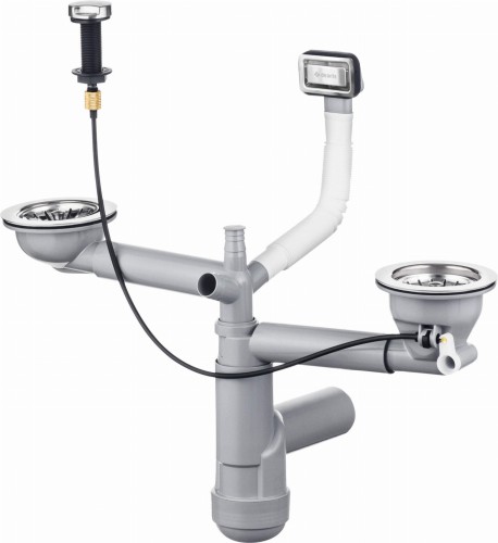 Deante Syfon do zlewozmywaka granitowego 1 5- i 2-komorowego - Space-Saver ZXY_9912