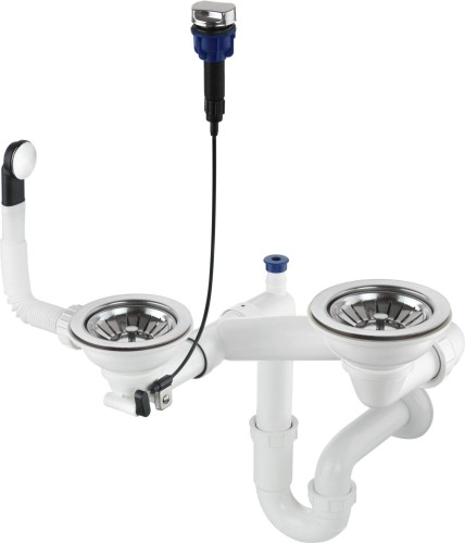 Deante Syfon do zlewozmywaka granitowego 1 5- i 2-komorowego - Space-Saver ZXY_9973