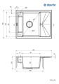 Deante Zlewozmywak granitowy magnetyczny 1-komorowy z ociekaczem ZRM_S11A