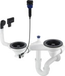 Deante Syfon do zlewozmywaka granitowego 1 5- i 2-komorowego - Space-Saver ZXY_N973