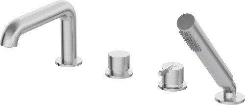 Deante Bateria wannowa 4-otworowa z zestawem prysznicowym BQS_F14M