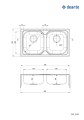 Deante Zlewozmywak stalowy 2-komorowy ZEX_3203
