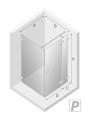 New Trendy Kabina Eventa 1D Kwadratowa P 110X110X200 Czyste 8mm Active Shield 2 0  EXK-0135 EXK-0142