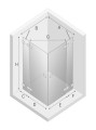 New Trendy Kabina Eventa 2D Prostokątna  80X120X200 Czyste 8mm Active Shield 2 0  EXK-0128 EXK-0137