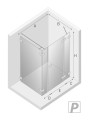 New Trendy Nz4 Kabina Eventa Plus 1D Prostokątna P 110X90X200 Czyste 8mm Active Shield 2 0  EXK-0159