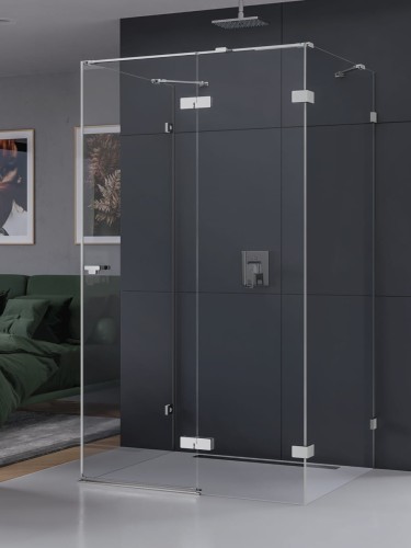 New Trendy Kabina Eventa 1D Prostokątna Przyścienna P 90X100X200 Czyste 8mm Active Shield 2 0  EXK-4582