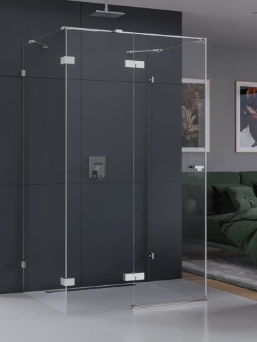 New Trendy Kabina Eventa 1D Prostokątna Przyścienna L 120X100X200 Czyste 8mm Active Shield 2 0  EXK-4593