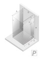 New Trendy Kabina Eventa 1D Kwadratowa Przyścienna P 80X80X200 Czyste 8mm Active Shield 2 0  EXK-0195