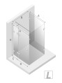 New Trendy Kabina Eventa 1D Kwadratowa Przyścienna L 90X90X200 Czyste 8mm Active Shield 2 0  EXK-0202