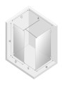 New Trendy Kabina Eventa Walk-In U 120X100X200 Czyste 8mm Active Shield 2 0  EXK-0239