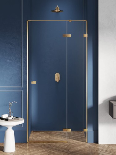 New Trendy Nz2 Drzwi Wnękowe Avexa Gold Brushed 1D P 140X200 Czyste 6mm Active Shield 2 0  EXK-1727
