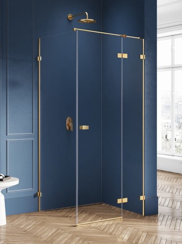 New Trendy Kabina Avexa Gold Brushed 1D Kwadratowa P 120X120X200 Czyste 6mm Active Shield 2 0  EXK-1775