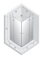 New Trendy Kabina Avexa  2D Prostokątna  120X80X200 Czyste 6mm Active Shield 2 0  EXK-1535