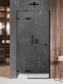 New Trendy Drzwi Wnękowe Avexa Black 1D L 80X200 Czyste 6mm Active Shield 2 0  EXK-1546