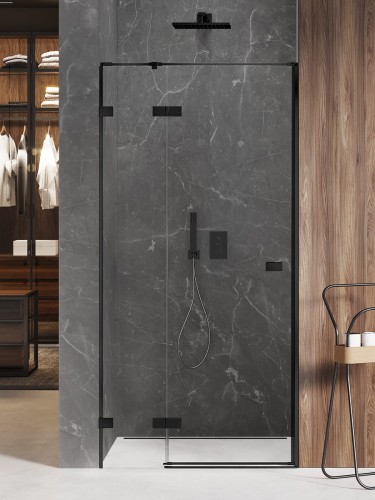 New Trendy Nz2 Drzwi Wnękowe Avexa Black 1D L 130X200 Czyste 6mm Active Shield 2 0  EXK-1556