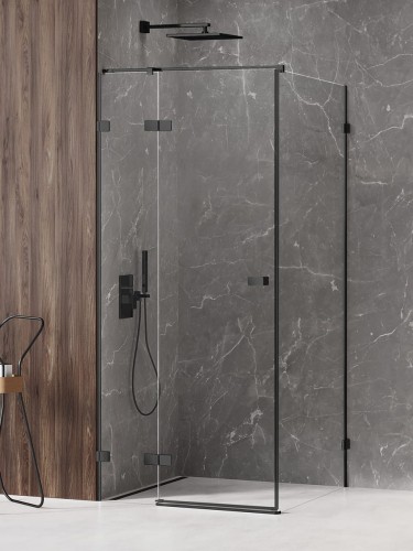 New Trendy Kabina Avexa Black 1D Prostokątna L 110X90X200 Czyste 6mm Active Shield 2 0  EXK-1829