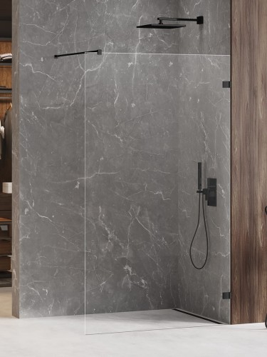 New Trendy Kabina Avexa Black Walk-In U 100X200 Czyste 8mm Active Shield 2 0  EXK-1807