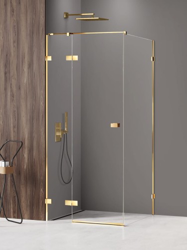 New Trendy Kabina Avexa Gold Shine 1D Prostokątna L 120X110X200 Czyste 6mm Active Shield 2 0  EXK-1688