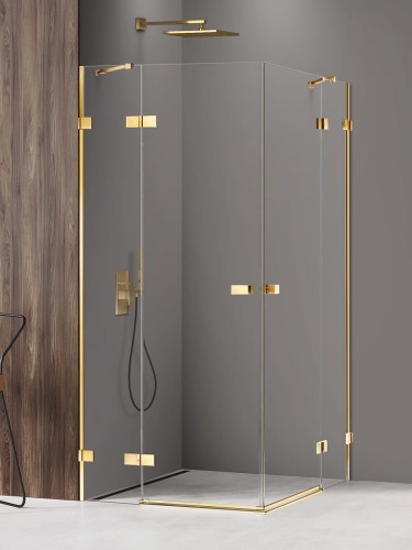New Trendy Kabina Avexa Gold Shine 2D Prostokątna  90X110X200 Czyste 6mm Active Shield 2 0  EXK-1861