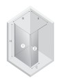 New Trendy Nz4 Kabina New Modus Ścianka U 150X200 Czyste 8mm Active Shield 2 0  EXK-1913