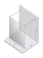 New Trendy Nz2 Kabina New Modus Ścianka U 130X200 Czyste 8mm Active Shield 2 0  EXK-0038