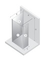 New Trendy Kabina New Modus Black Ścianka U 100X200 Czyste 8mm Active Shield 2 0  EXK-0080