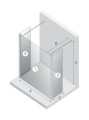 New Trendy Kabina New Modus Black Walk-In  110X200 Czyste 8mm Active Shield 2 0  EXK-0092