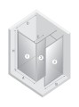 New Trendy Kabina New Modus Black Walk-In U 100X200 Czyste 8mm Active Shield 2 0 Wzór Ramka EXK-0276
