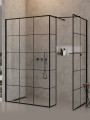 New Trendy Kabina New Modus Black Ścianka U 30X200 Czyste 8mm Active Shield 2 0 Wzór Kratka EXK-0255