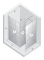 New Trendy Kabina New Modus Black Walk-In U 100X200 Czyste 8mm Active Shield 2 0 Wzór Kratka EXK-0273