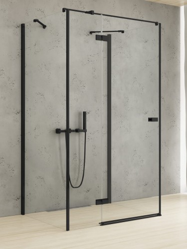 New Trendy Nz2 Kabina Reflexa Black 1D Prostokątna Przyścienna L 90X100X200 Czyste 6mm Active Shield 2 0  EXK-5015