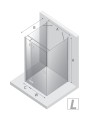 New Trendy Nz2 Kabina Reflexa Black 1D Prostokątna Przyścienna L 120X70X200 Czyste 6mm Active Shield 2 0  EXK-1391