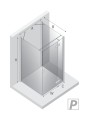 New Trendy Nz2 Kabina Reflexa Black 1D Kwadratowa Przyścienna P 90X90X200 Czyste 6mm Active Shield 2 0  EXK-1360