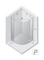 New Trendy Kabina New Merana 1D Półokrągła P 90X90X195 Czyste 6mm Active Shield 2 0  K-0327