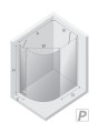 New Trendy Nz2 Kabina New Merana 1D Asymetryczna P 100X80X195 Czyste 6mm Active Shield 2 0  K-0334