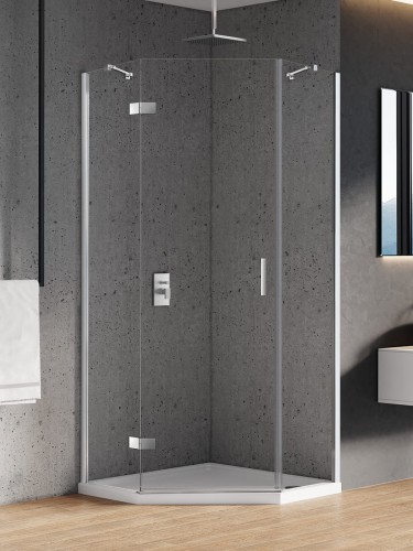 New Trendy Kabina New Azura 1D Pięciokątna L 90X90X195 Czyste 6mm Active Shield 2 0  K-0337