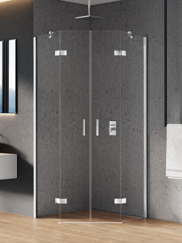 New Trendy Kabina New Azura 2D Pięciokątna  90X90X195 Czyste 6mm Active Shield 2 0  K-0662