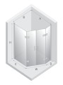 New Trendy Kabina New Azura 2D Pięciokątna  90X90X195 Czyste 6mm Active Shield 2 0  K-0662
