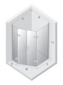 New Trendy Kabina New Azura 2D Pięciokątna  100X80X195 Czyste 6mm Active Shield 2 0  K-0663