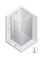 New Trendy Nz2 Kabina New Renoma Black 1D Prostokątna L 100X90X195 Czyste 6mm Active Shield 2 0  D-0205A D-0111B