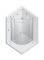 New Trendy Nz2 Kabina New Merana Black 2D Półokrągła  100X100X195 Czyste 6mm Active Shield 2 0  K-0537