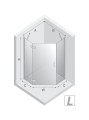 New Trendy Kabina New Azura Black 1D Pięciokątna L 90X90X195 Czyste 6mm Active Shield 2 0  K-0667