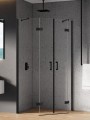 New Trendy Kabina New Azura Black 2D Asymetryczna  100X80X195 Czyste 6mm Active Shield 2 0  K-0671