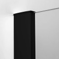 New Trendy Drzwi Wnękowe New Renoma Black 1D P 120X195 Czyste 6mm Active Shield 2 0 Wzór Kratka D-0373A
