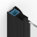 New Trendy Drzwi Wnękowe New Renoma Black 1D P 90X195 Czyste 6mm Active Shield 2 0 Wzór Kratka Wsp  Równoległy D-0272A-WP